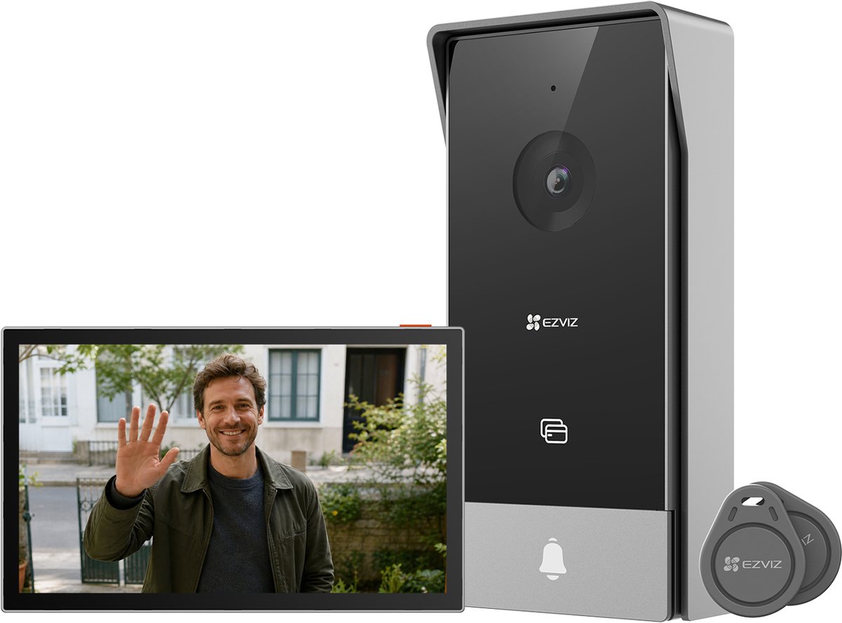 EZVIZ HP5 intercomsysteem - 17,8 cm (7") - Zwart en Zilver - EZVIZ - €149,99