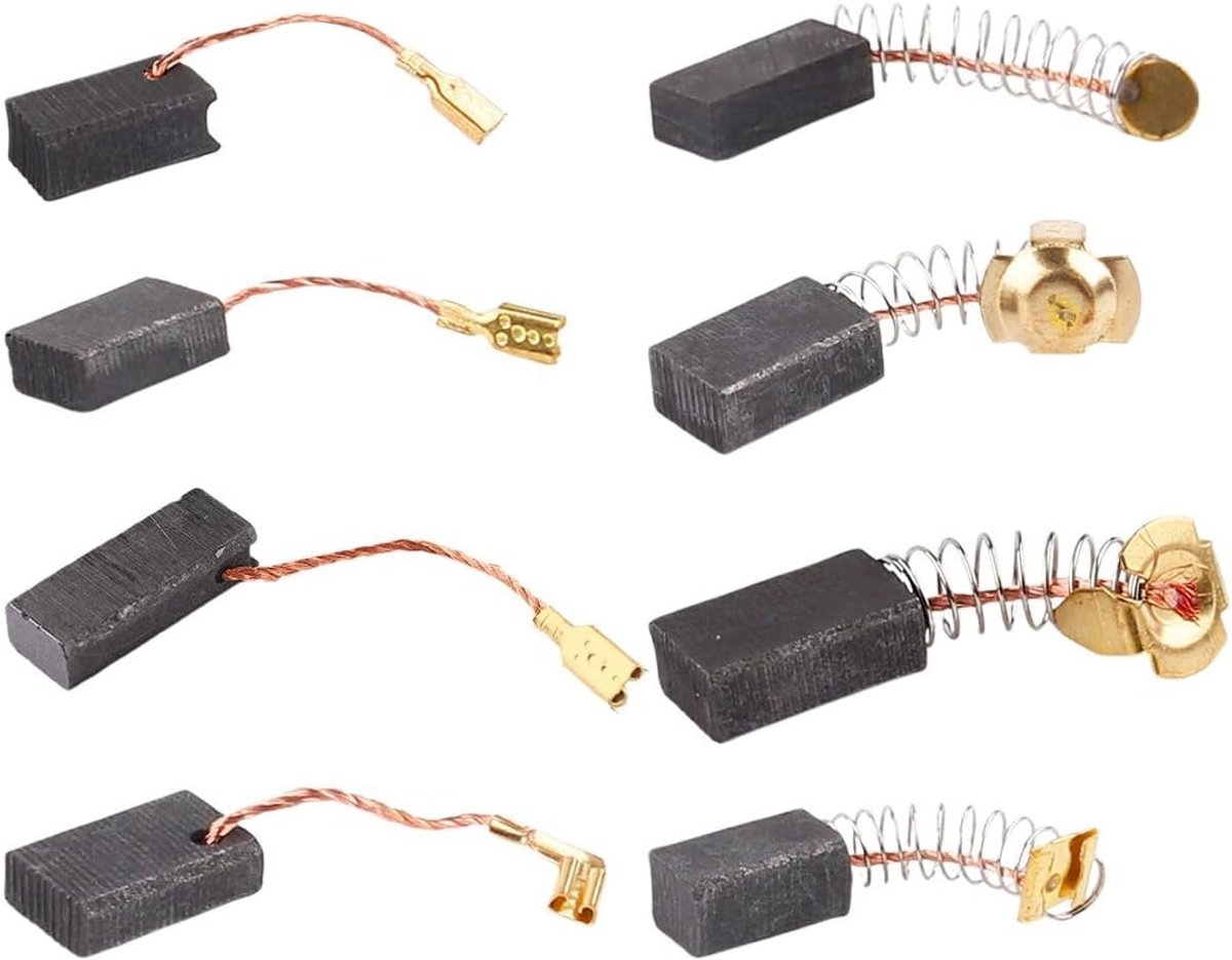 10 Stuks Verschillende Groottes Elektro-gereedschap Koolborstels Vervangende Koolborstels Motorkoolborstels, Elektro-gereedschap Koolborstels Vervanging, voor Elektro-gereedschappen, Universele