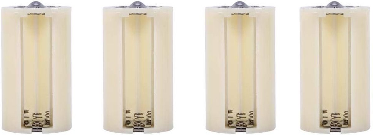 AA naar D Batterij Adapter - Batterij Converter Houder - Noodstroom Voorziening - 3x AA naar 1x D