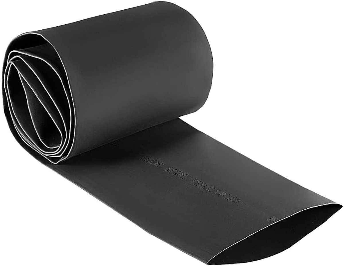 Thermoslang, 70 mm, diameter 113 mm, W 1 m, L 2:1, krimpkous, antislip, warmte intrekbare elektrische slang, isolatie voor elektrische apparaten, zwart