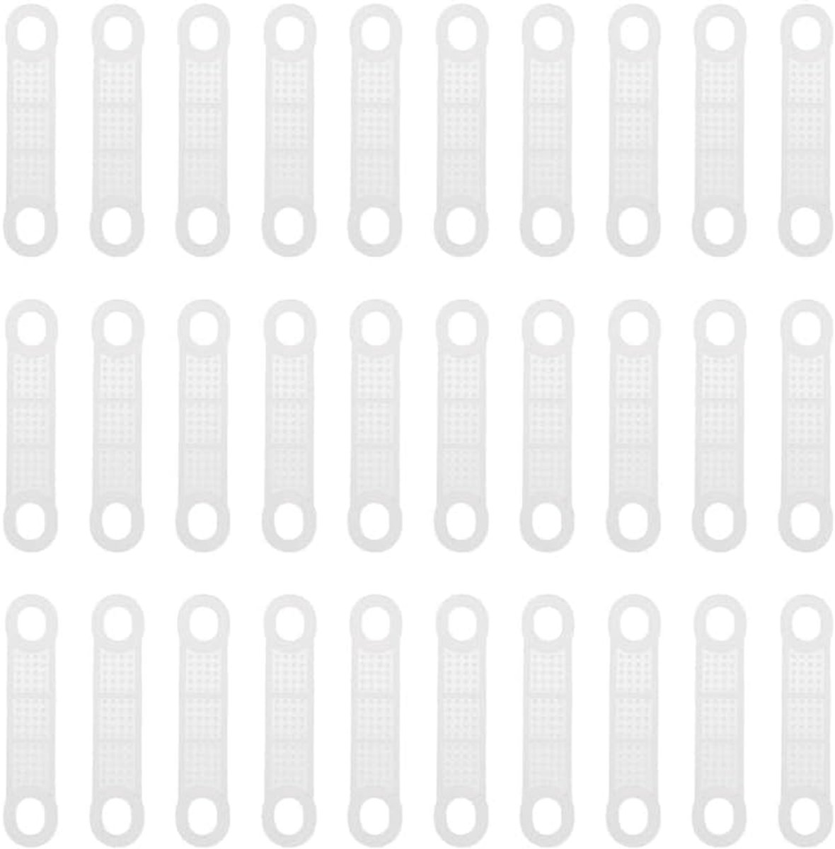 60 stuks kleerhangers, antislip strepen, transparante kleerhangers voor kleerhangers, transparante rubberen ophanggrepen, zelfklevende kleerhangergrepen