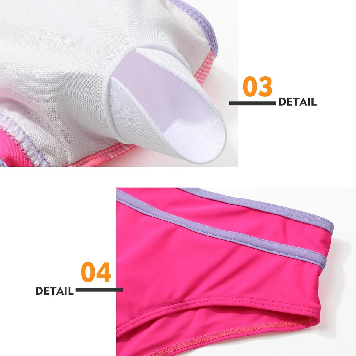 Tweedelig damesbadpak, push-up-bikini, gewatteerd, elastisch, badmode met hoge taille, verstelbaar
