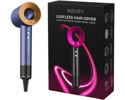 NOVIFY® Fohn - Fohnborstel - Haardroger met 5 opzetstukken - Fohn met Diffuser - 1500W - Midnight Gold - 2025