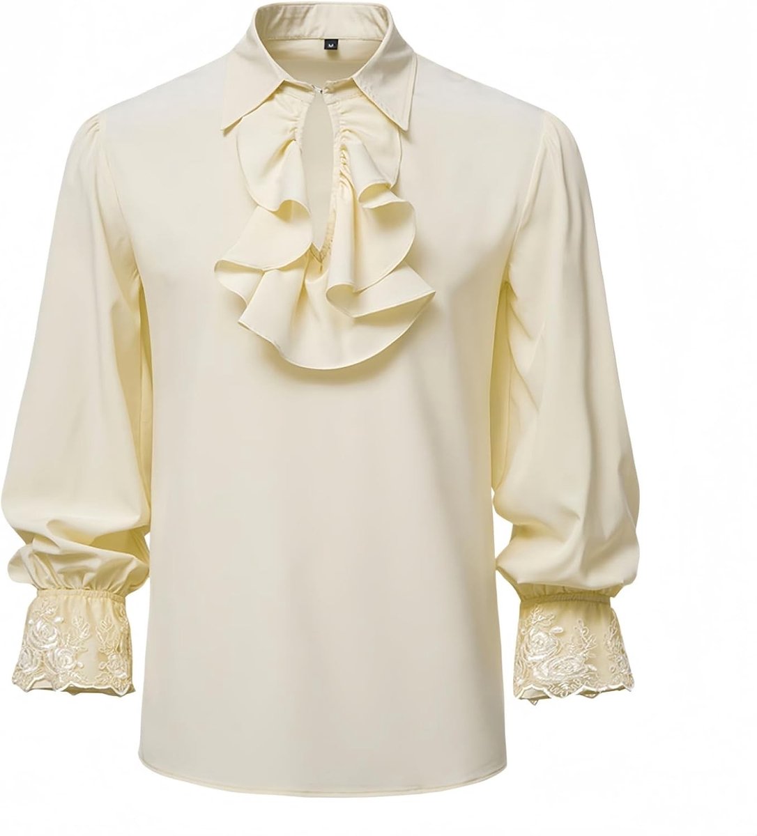 Piratenblouse voor Mannen met Rimpels en Lange Mouwen - Klassieke Steampunk en Renaissance Stijl voor Carnaval en Halloween