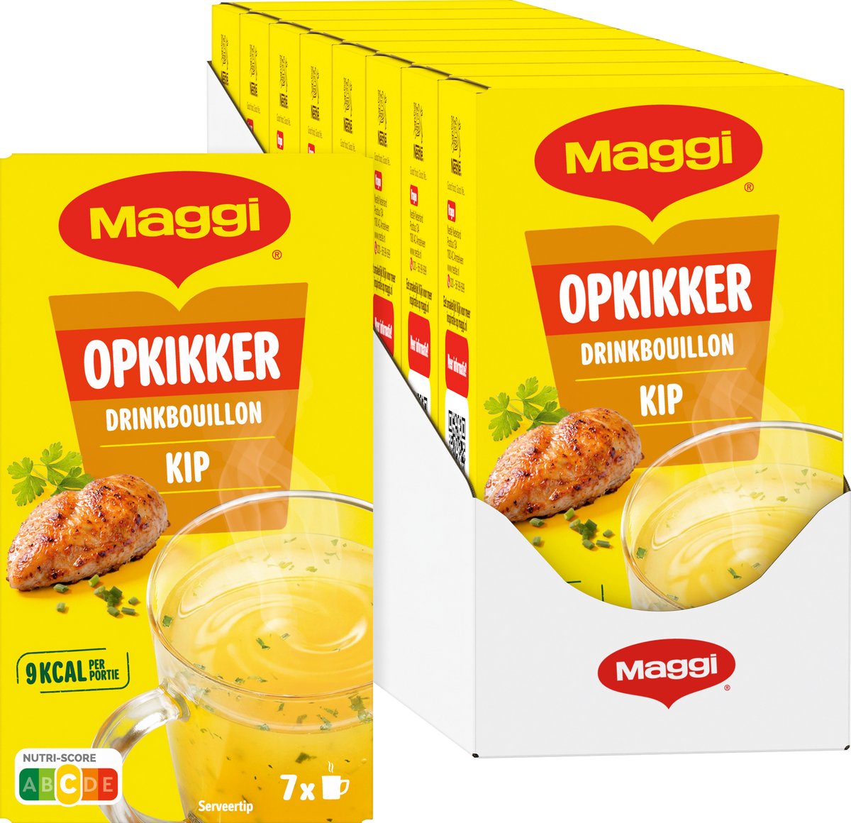 MAGGI Opkikker Drinkbouillon Kip 8 doosjes x 7 zakjes - Voordeelverpakking