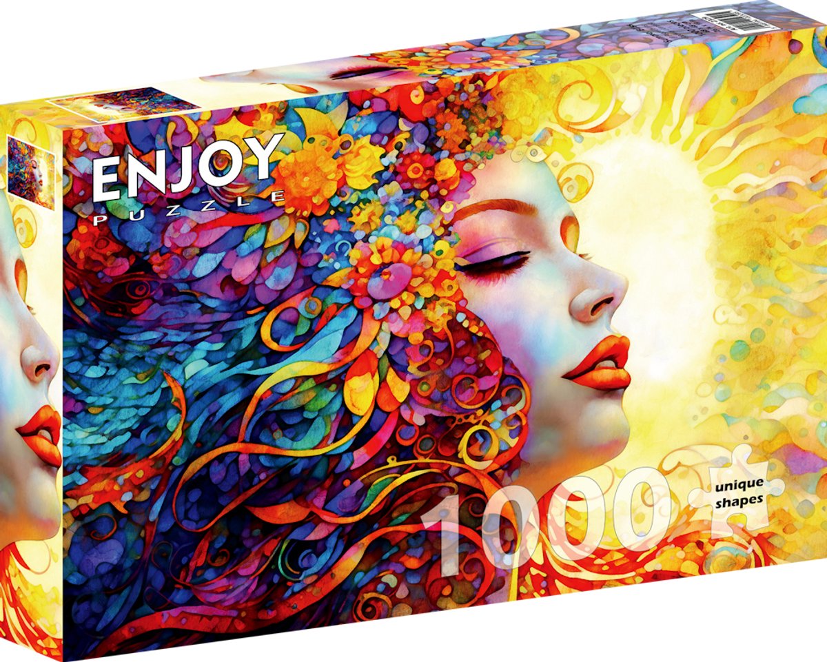 Enjoy Puzzle - Zomerse gelukzaligheid [“Summer Bliss”] - Generatieve Kunstmatige Intelligentie - 1000 stukjes 68×48cm (H×B) - AI Puzzels voor volwassen - Enjoy-2329