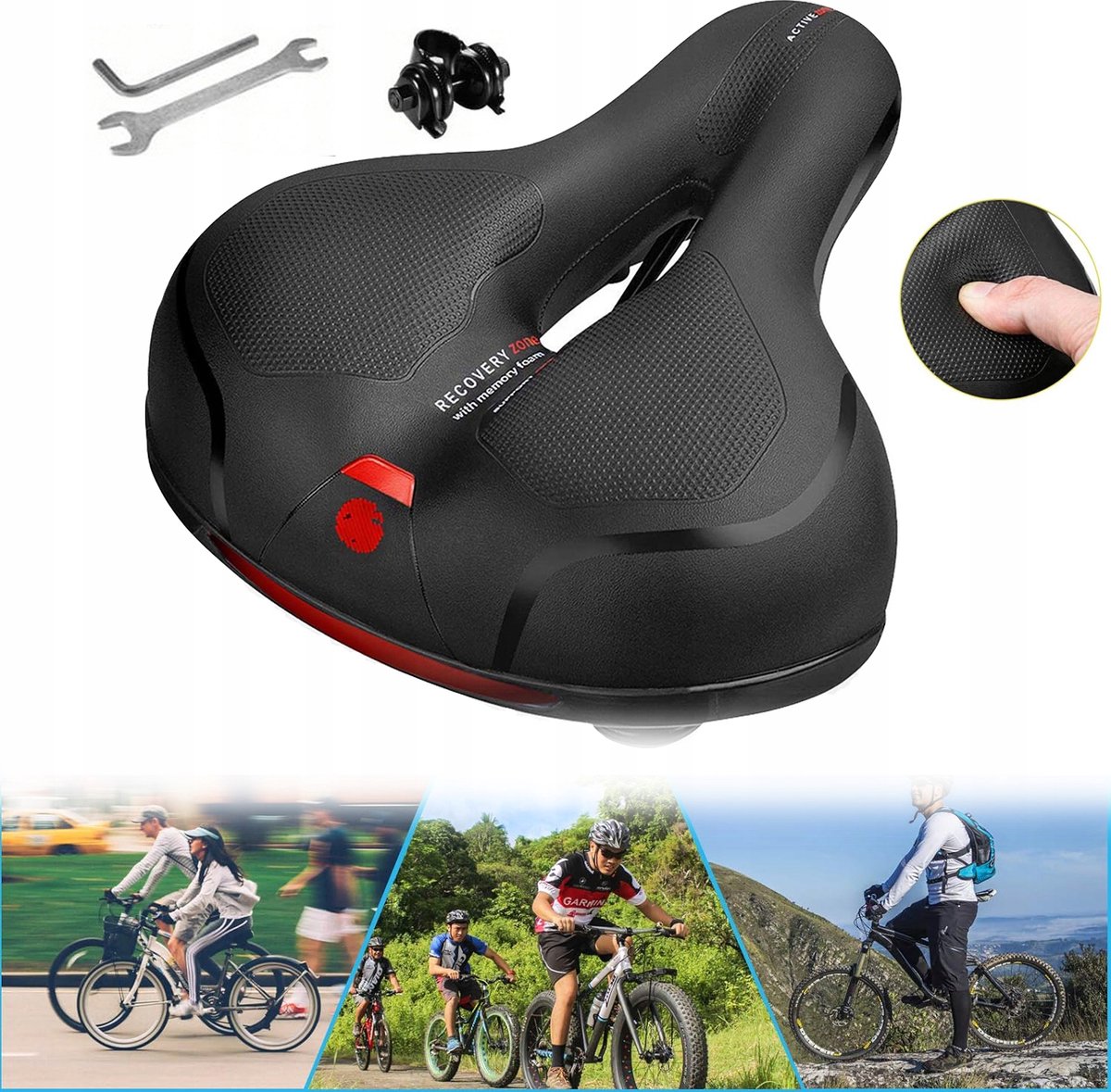 Ergonomisch Fietszadel: Comfortabel & Schokabsorberend voor MTB