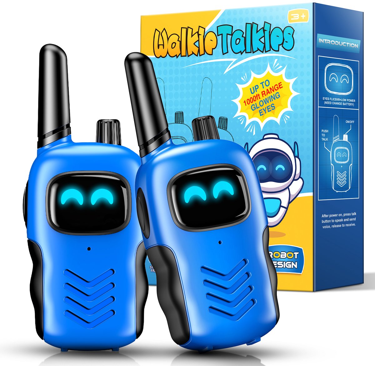Wootoy Walkie Talkie Kinderen-Set van 2-Cadeau voor Jongens Meisjes-Buitenspellen 3-8 Jaar-Kinderspeelgoed Portofoon