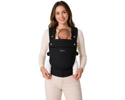 Mammie AVAIRE Draagzak Baby – Ergonomisch 0-36 mnd – Buikdrager Tot 16 kg – OEKO-TEX® Katoen – Zwart