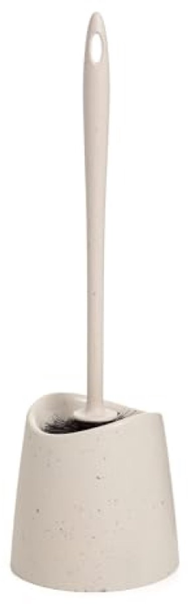 WC Borstel 12 x 12 x 38 cm, Eco Beige, Gerecycled Kunststof, Duurzame Borstelkop voor Dagelijkse Hygiëne