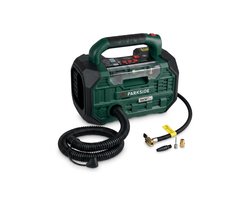 Parkside Accu Compressor en Luchtpomp - 20V - Werkdruk: 10,3 bar - Luchtdebiet: max. 380 l/min. - Exclusief accu en snellader
