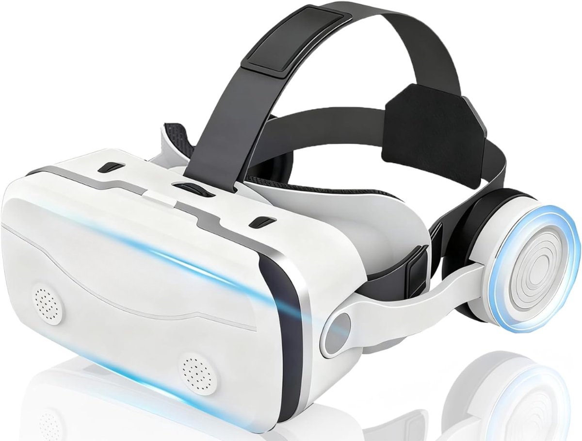 QORA® VR Bril met Controllers - VR Bril - VR Games - Wit - 18cm x 15cm x 12cm