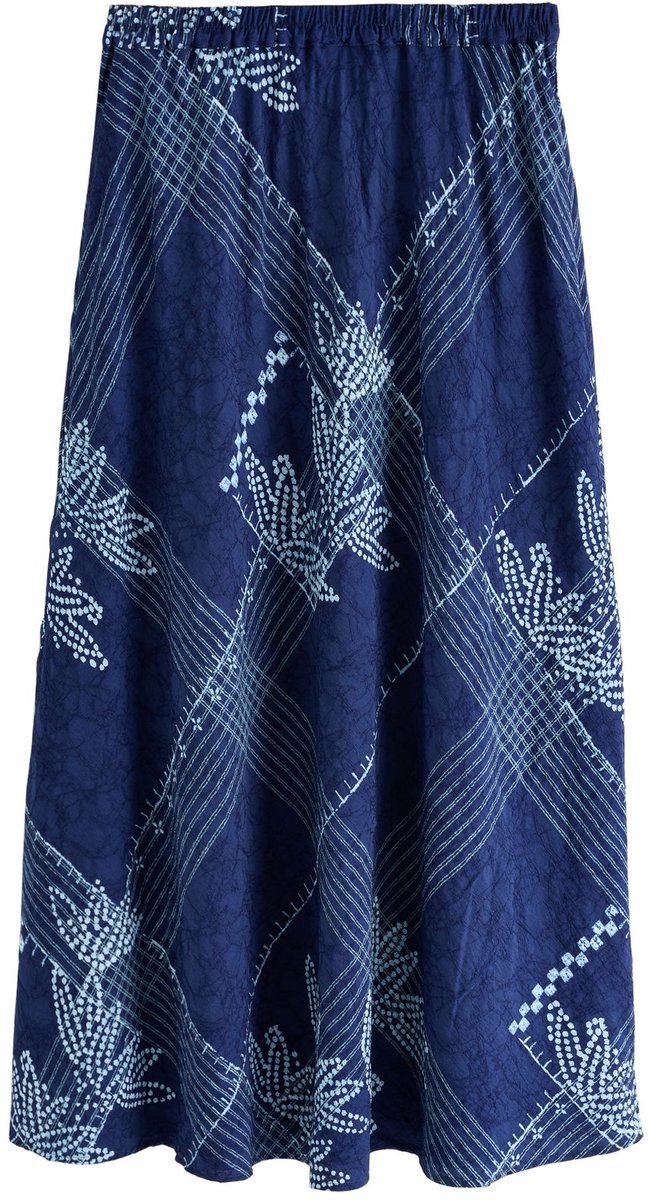 Next - Dames - Midirok met palmprint - Blauw