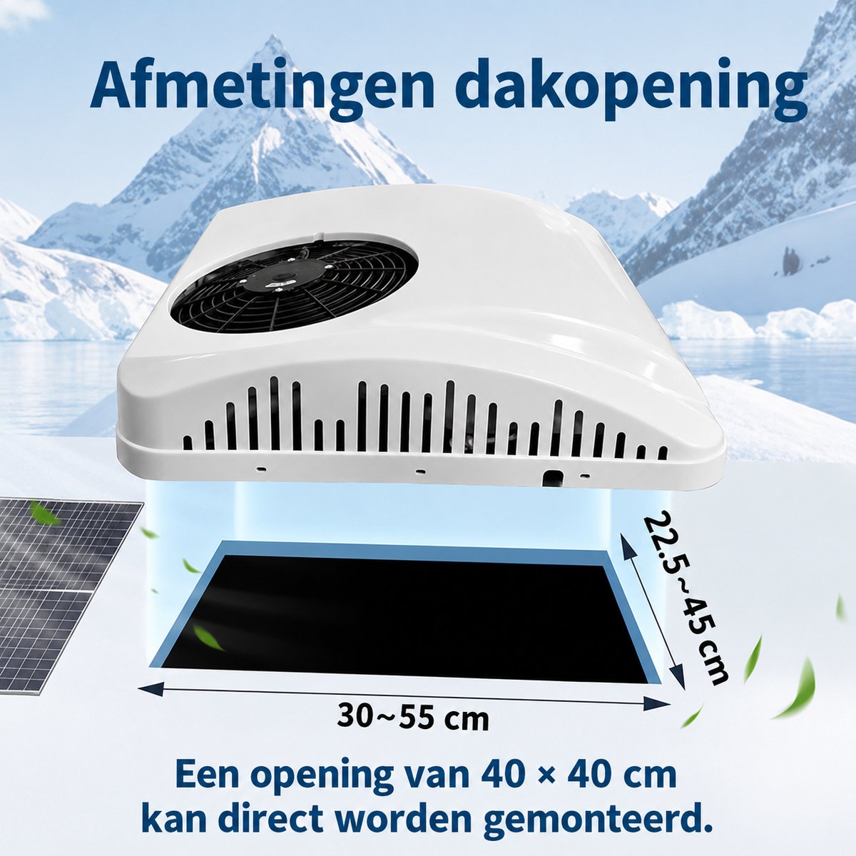 Lifero Airconditioning - Caravan Airco - Dak Airco's Kamperen - 2300W Airconditioner camper, RV, Vrachtwagen - Dakmodel Ventilator — afbeelding 7