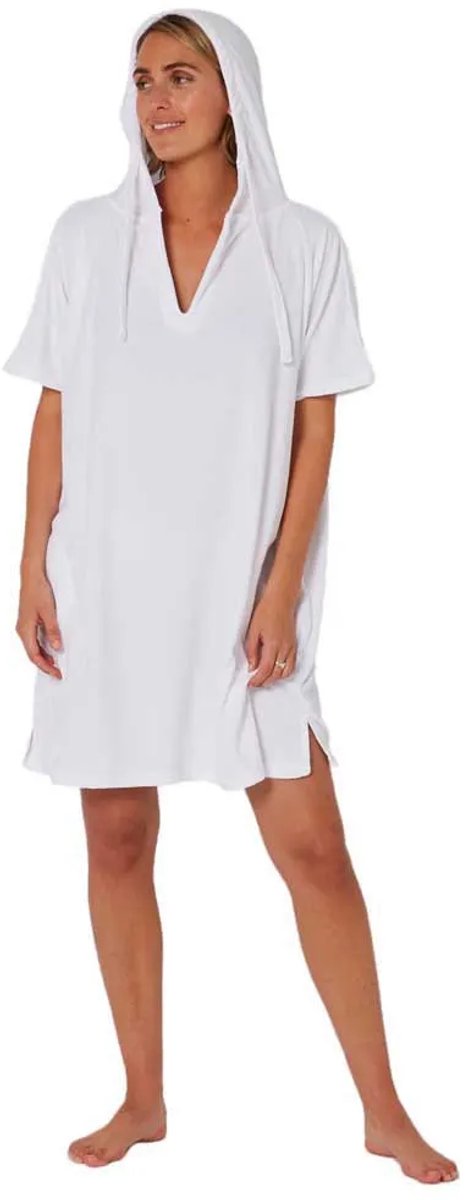 Ocean & Earth V Neck Hooded Poncho Wit S-M