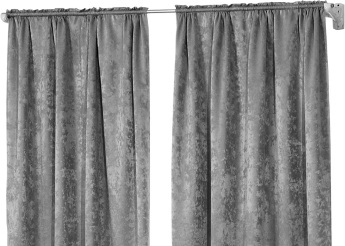 Gordijnenset 135x175cm Beige - Verduisterend, Fluweel en Met plooiband - Voor Woonkamer, Slaapkamer en Privacy