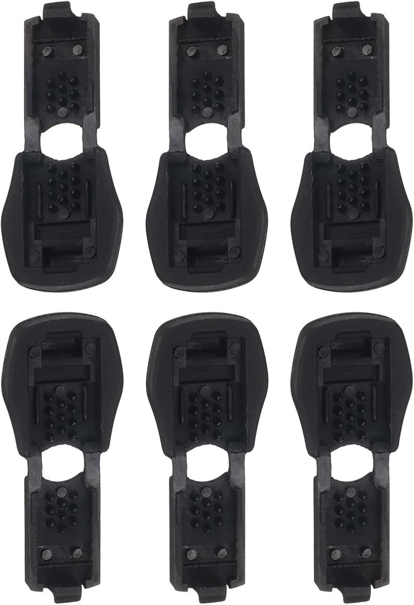 Cord End Tips 20mmx15mm - Set van 6 voor Paracord, Schoenen, Rugzakken en Ritsen - Nylon Eindclips - Zwart