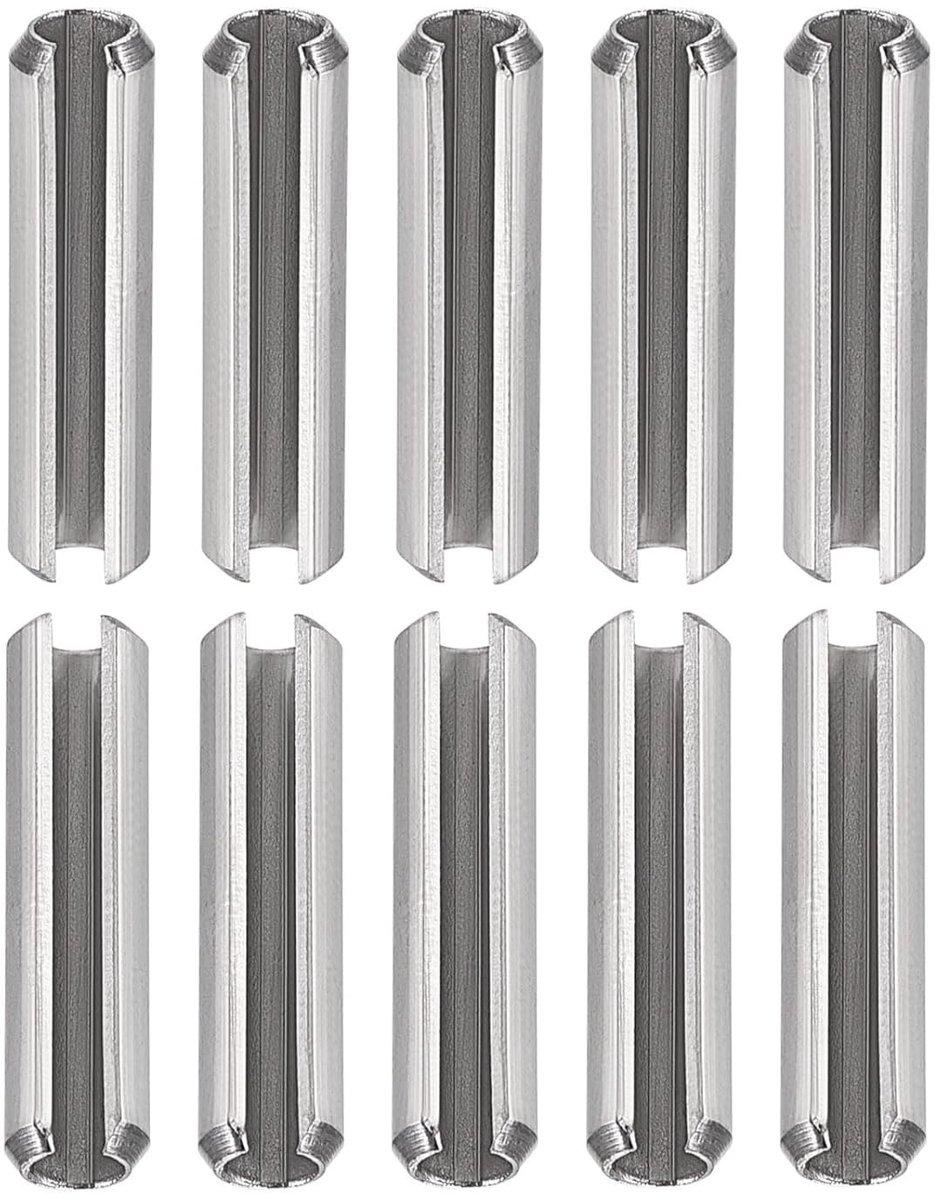 M4 x 20mm Slotted Spring Pin - 20 Stuks - Ideaal voor Reparatie en Machineprojecten - Veerpinnen van Staal - Duurzaam en Betrouwbaar