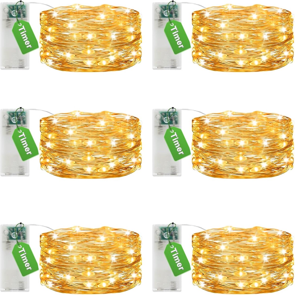 SnelShoppen - Mini LED Fairy Lights - Batterij Aangedreven 3m - 30 LED Micro Koperdraad Sfeerverlichting voor Feest, Tuin, Kerst - Inclusief Timer