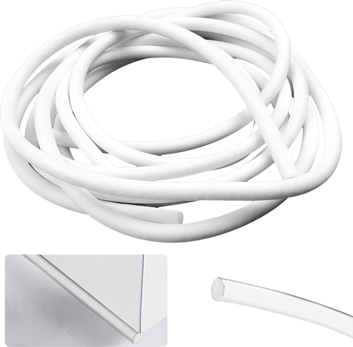 SnelShoppen - Sealing Cord 5 m - 9 mm Diameter Silicone Sealing Foam - Weerbestendig en Temperatuurvast - Ideaal voor Deuren en Ramen