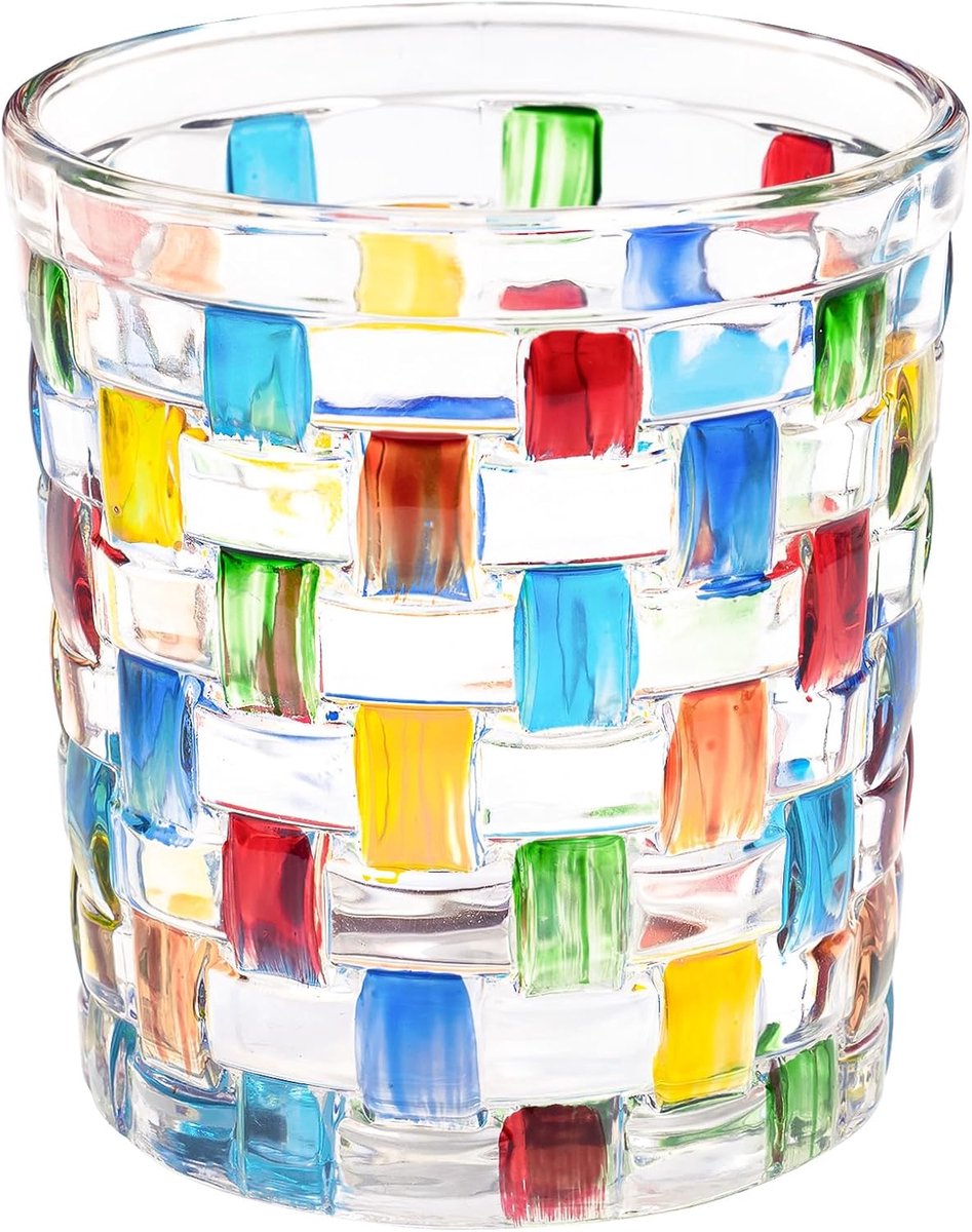 SnelShoppen - Mosaic Glass Tealight Holder - Kleurvol Theelichthouder voor Binnen en Buiten - Perfect voor Feesten, Tuin, Keuken - UK 8 / US 8