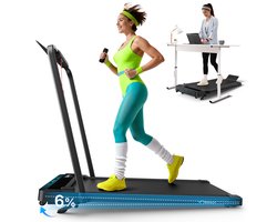 MERACH 2-in-1 Walking Pad - Inklapbare Loopband voor Thuis & Kantoor - 3.0 PK Fluisterstille Motor - Helling 6% - Max 136kg Belastbaar - Met Afstandsbediening & App