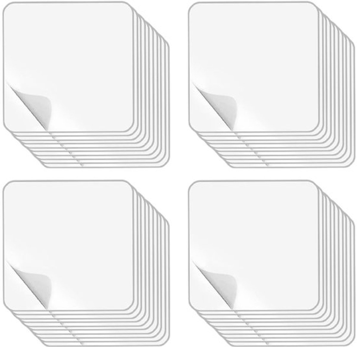 Nano-kleefpads 40 stuks, dubbelzijdig, wasbaar en herbruikbaar, extra sterk. Geschikt voor keuken, tapijten, tegels, muur en deur.