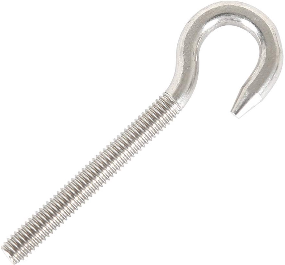 SnelShoppen - M8 304 Rvs Schroefhaken Set van 5 - Haakbouten met Ring, Duurzaam en Corrosiebestendig, Perfect voor Tuin en Huis Gebruik