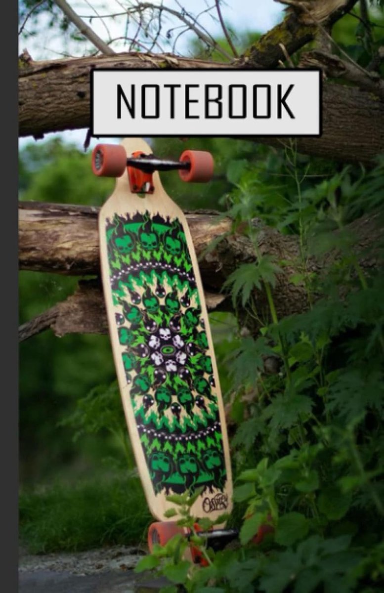 SnelShoppen - Excellent Skateboard Notebook: Gestreept Notitieboek voor Jongens, Tieners en Studenten - Perfect voor School, Huiswerk en Creatieve Pro