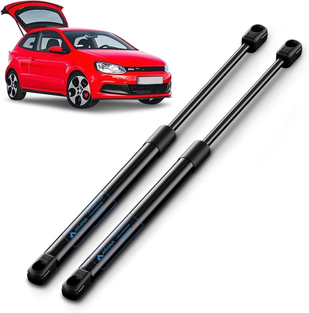 SnelShoppen - 2x Gasveer voor Achterklep Polo 6R 6C 1.2L 2009-2014 - Hoogwaardige Gasdampers voor Betrouwbare Achterklep, Eenvoudige Installatie