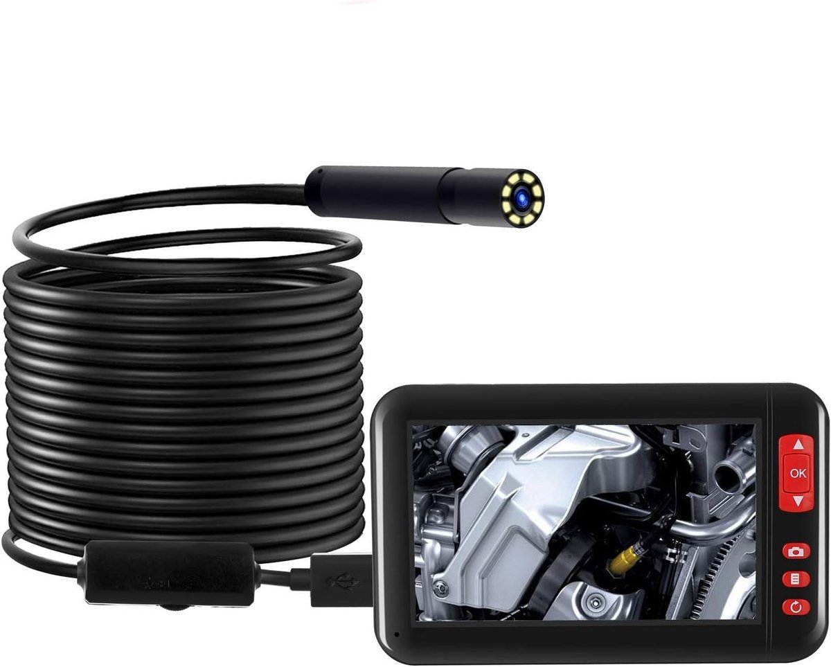 Waterdichte Borescope Camera met 4.3 inch HD LCD Scherm en 1080P Resolutie voor Inspectie en Onderzoek, IP68 Beveiligd en Eenvoudig in Gebruik