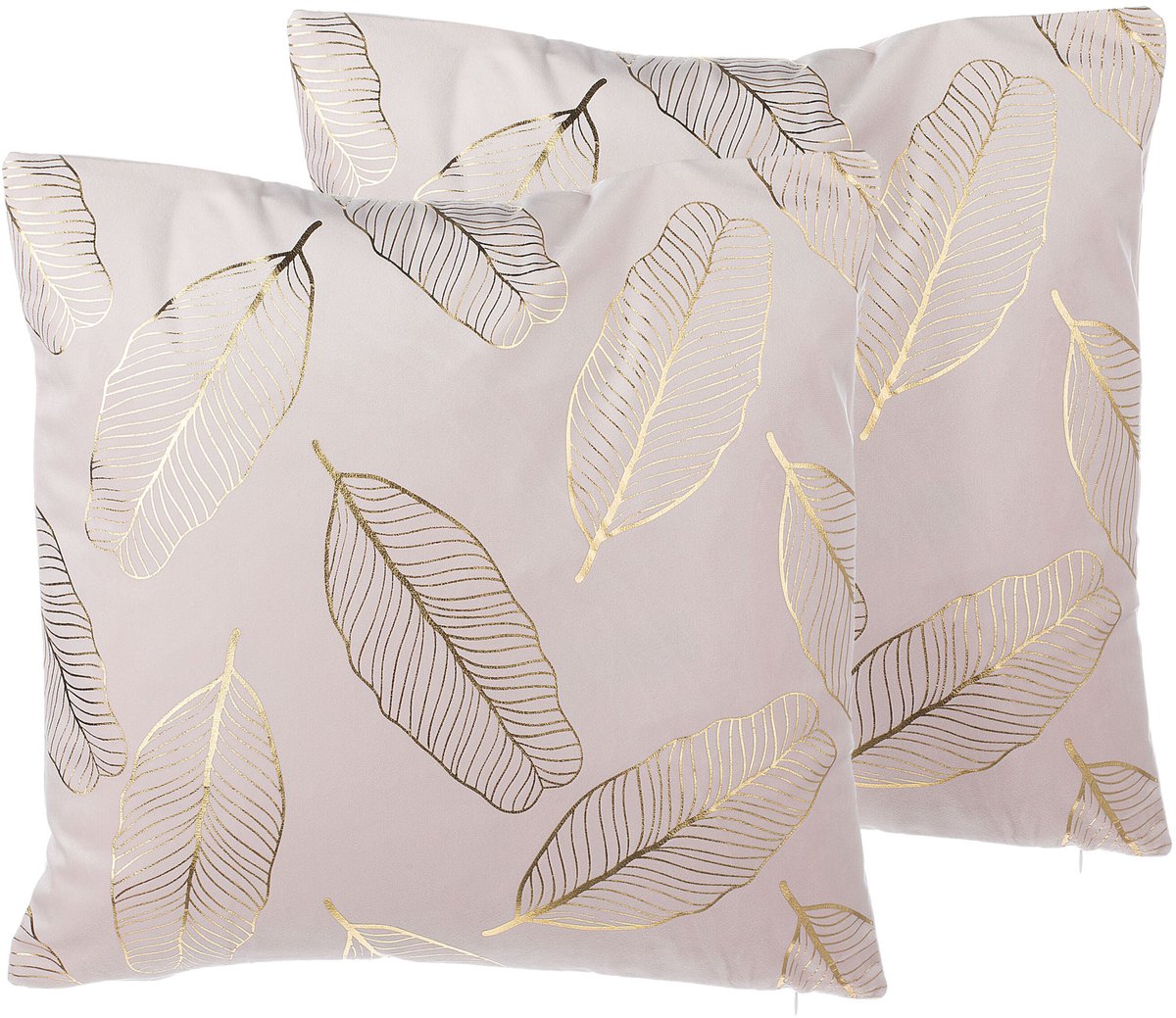 Beliani FREESIA - Sierkussen set van 2 - Roze - 45 x 45 cm - Fluweel