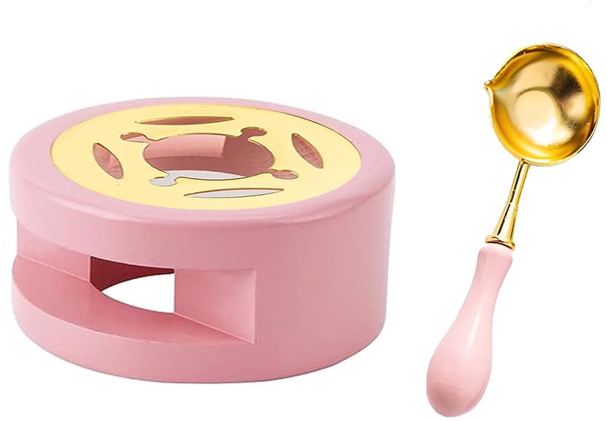 SnelShoppen - Wax Heating Set - Melting Furnace Spoon voor Enveloppen, Uitnodigingen, Cadeaus - Compleet Set met Wax en Accessoires - DIY Creatieve Kn