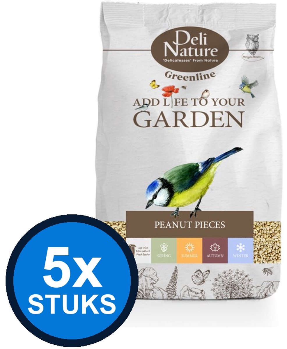 5x Deli Nature - Greenline peanut pieces 850gr
