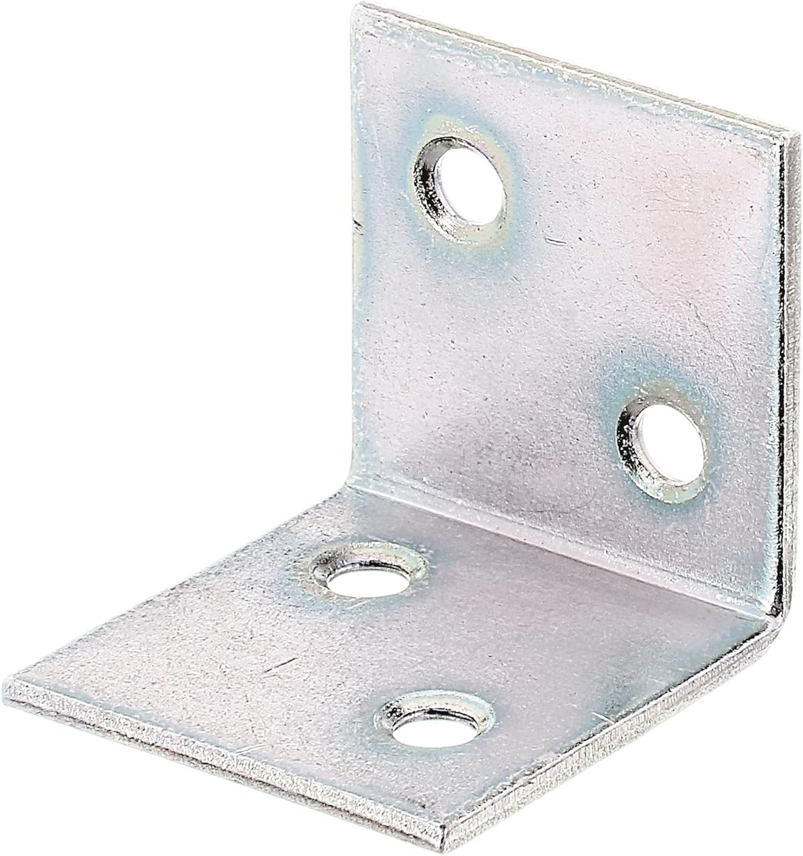 SnelShoppen - Set van 25 Isosceles Reinforcement Hoekprofielen 30x30 mm - Staal, Sendzimir Galvanized, 2 mm Dikte, 4 Gaten Ø 5 mm, Perfect voor Bouw e