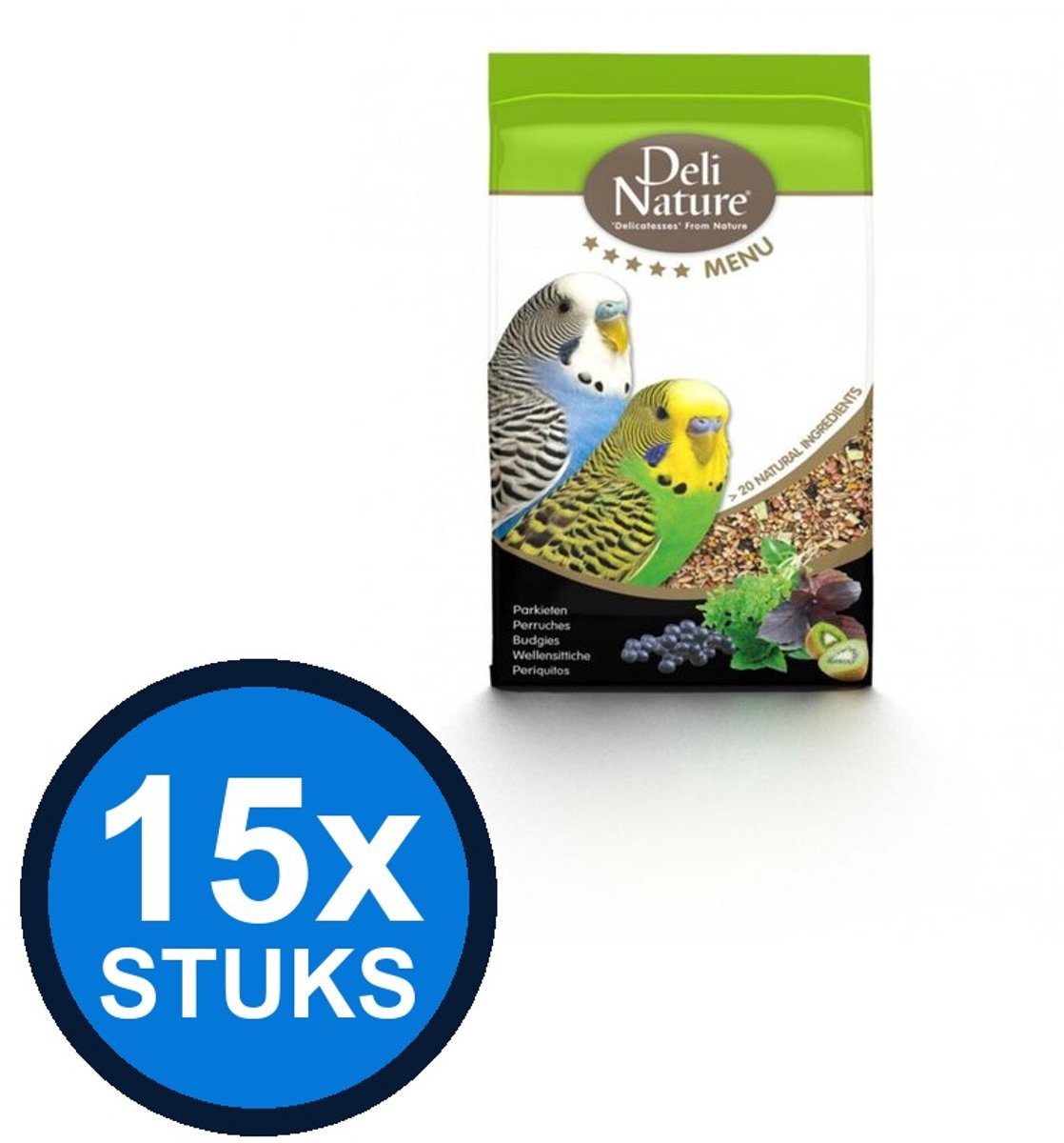 15x Deli Nature - Birdelicious parkieten 800gr
