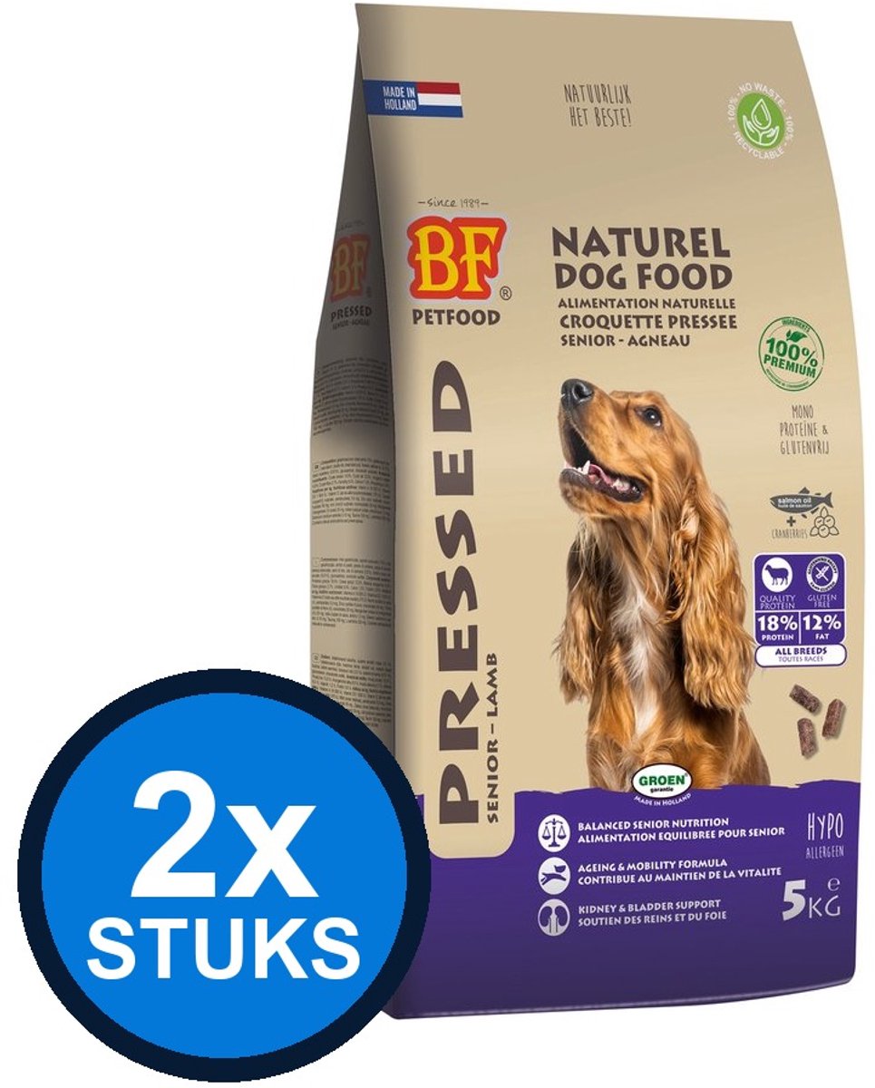 2x Biofood - Geperst senior 5kg