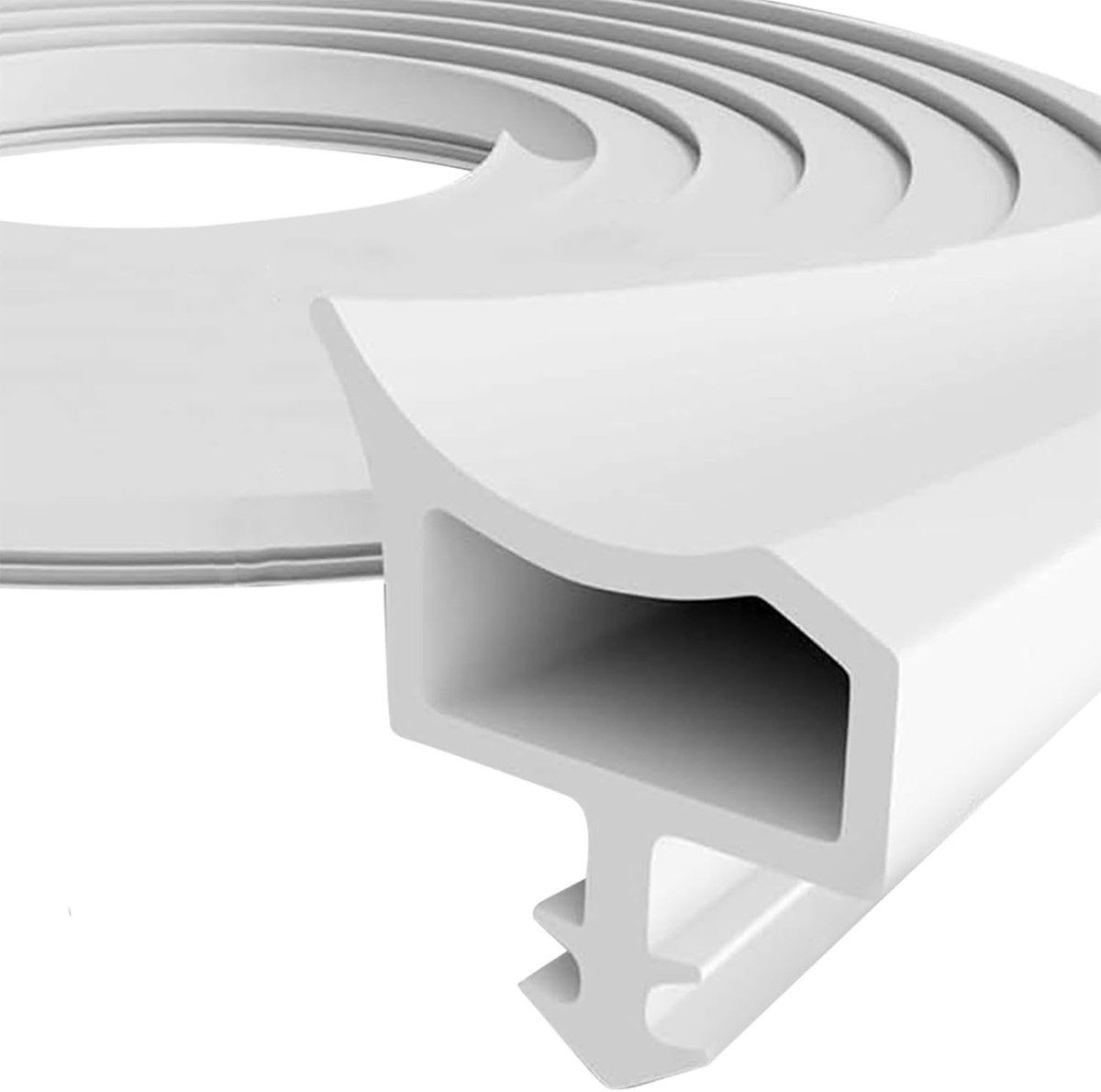 SnelShoppen - Deurafdichting voor Kamers, Zelfklevend, 10 m, Wit, 4 mm Groefbreedte, 7 mm Groefdiepte, 12 mm Vouwhoogte, Ideaal tegen Tocht en Geluid
