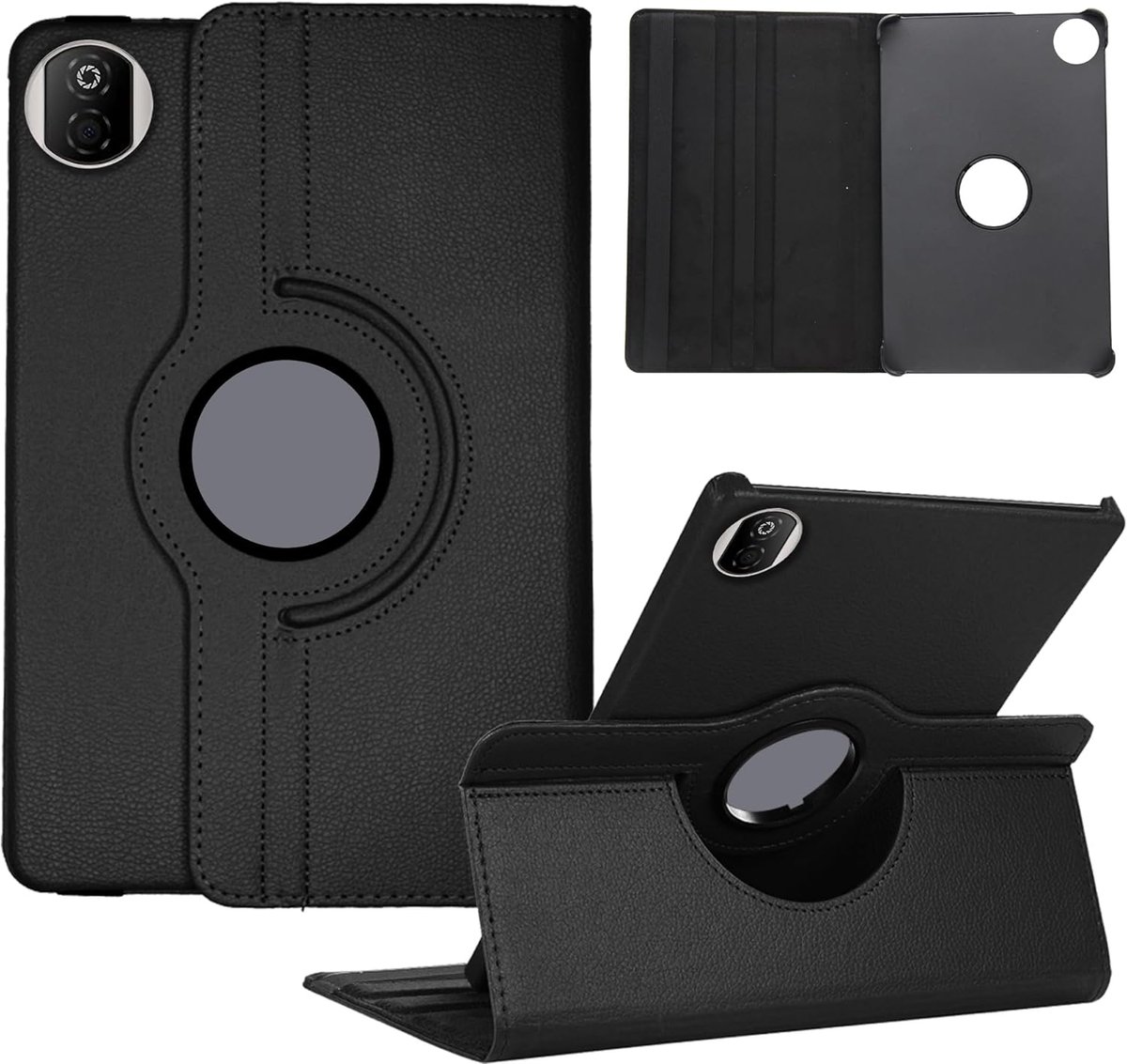 SnelShoppen - Hoes voor 8,7 inch Tablet, 360° Draaibaar, PU Lederen Beschermhoes, Meerdere Hoeken, Geschikt voor Honor Pad X7 2025, Ideaal voor Thuis