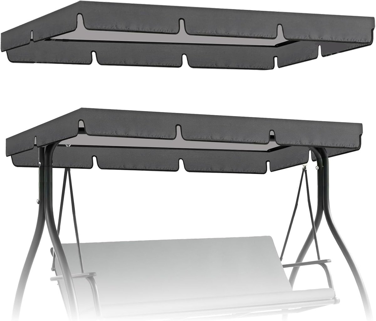 SnelShoppen - Swing Bench Cover 2-3 Zits - Tuinbank Bescherming - Waterdicht - Windproof - UV-Bescherming - Oxford - 195 x 125 x 15 cm