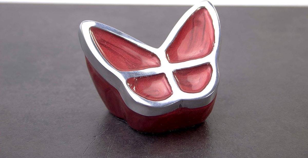 SnelShoppen - Urn Butterfly Red - Mini Urn voor Hond en Kat - Kleine Urn voor Menselijke As - Kleurvolle Herinnering - Draagbare Urn voor Thuisgebruik