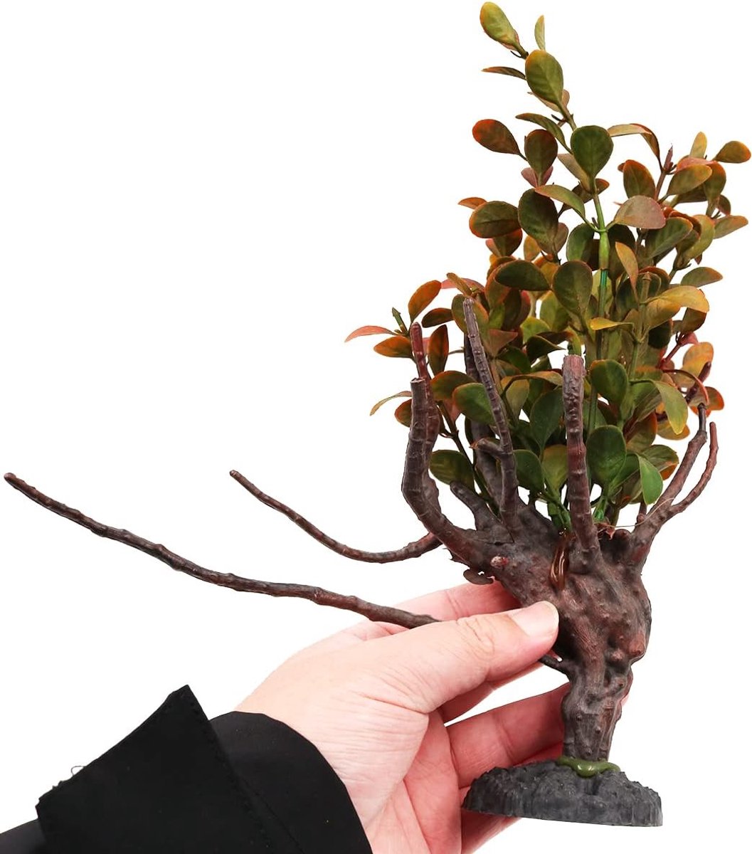 SnelShoppen - Kunstplanten voor Aquarium - Plastic Aquatische Planten Decoratie 10.2 Inch - Natuurlijke Realistische Ontwerpen voor Aquariumlandschap