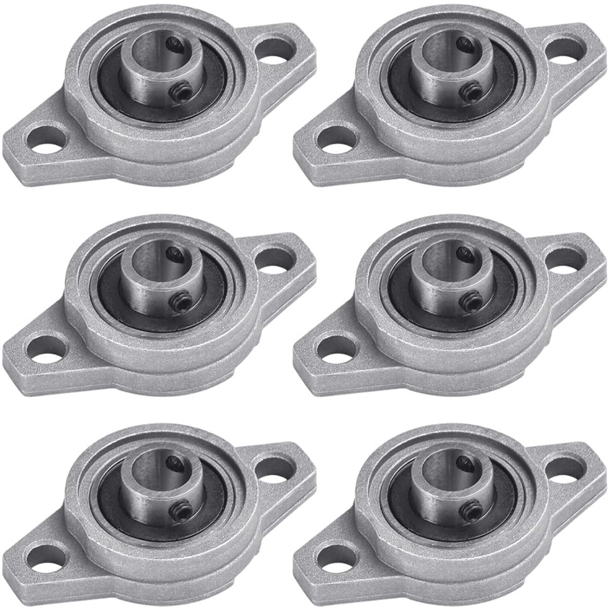 SnelShoppen - 6 Stuks KFL08 Lagere Bearing 10mm - Zelfuitlijnend, Hoogwaardige Zinklegering, Ideaal voor Mechanische Toepassingen, DIY Projecten, Tuin