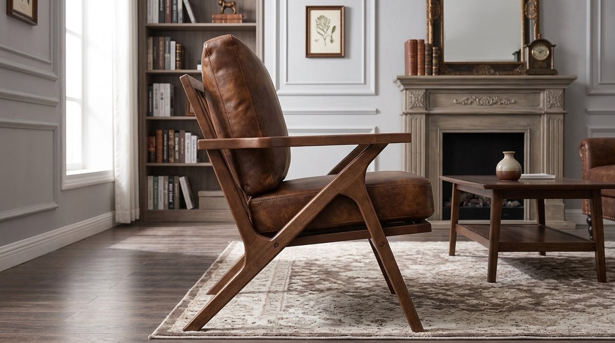 Fauteuil – NoviHome Salma Retro - Bruin - Novihome
