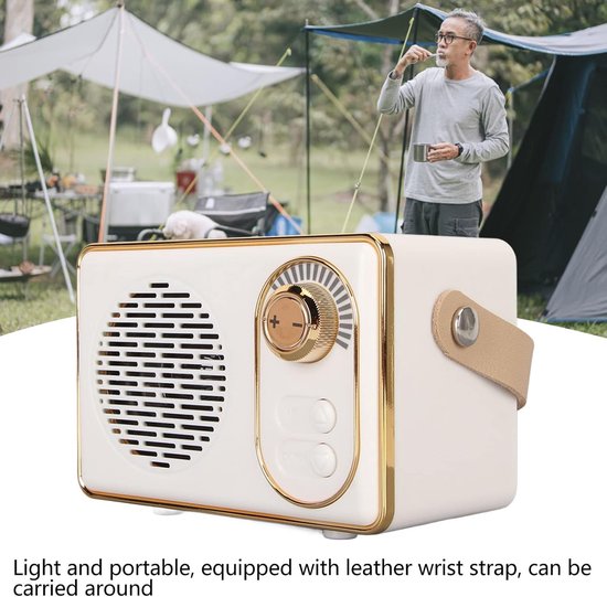 Retro Bluetooth Speaker, Vintage Speaker with Lovely Old Fashioned , Bluetooth 5.0 Card AUX Input USB Drive Support, Suitable for Home, Outdoor, Travel, Parties, Gifts. — afbeelding 2