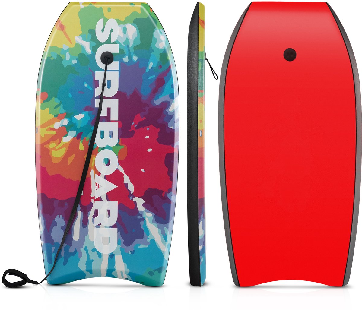 COSTWAY Bodyboard voor Kinderen, Surfplank met EPS-kern, XPE-dek, HDPE-onderkant & Polsbandje, Surfboard, Bodyboard