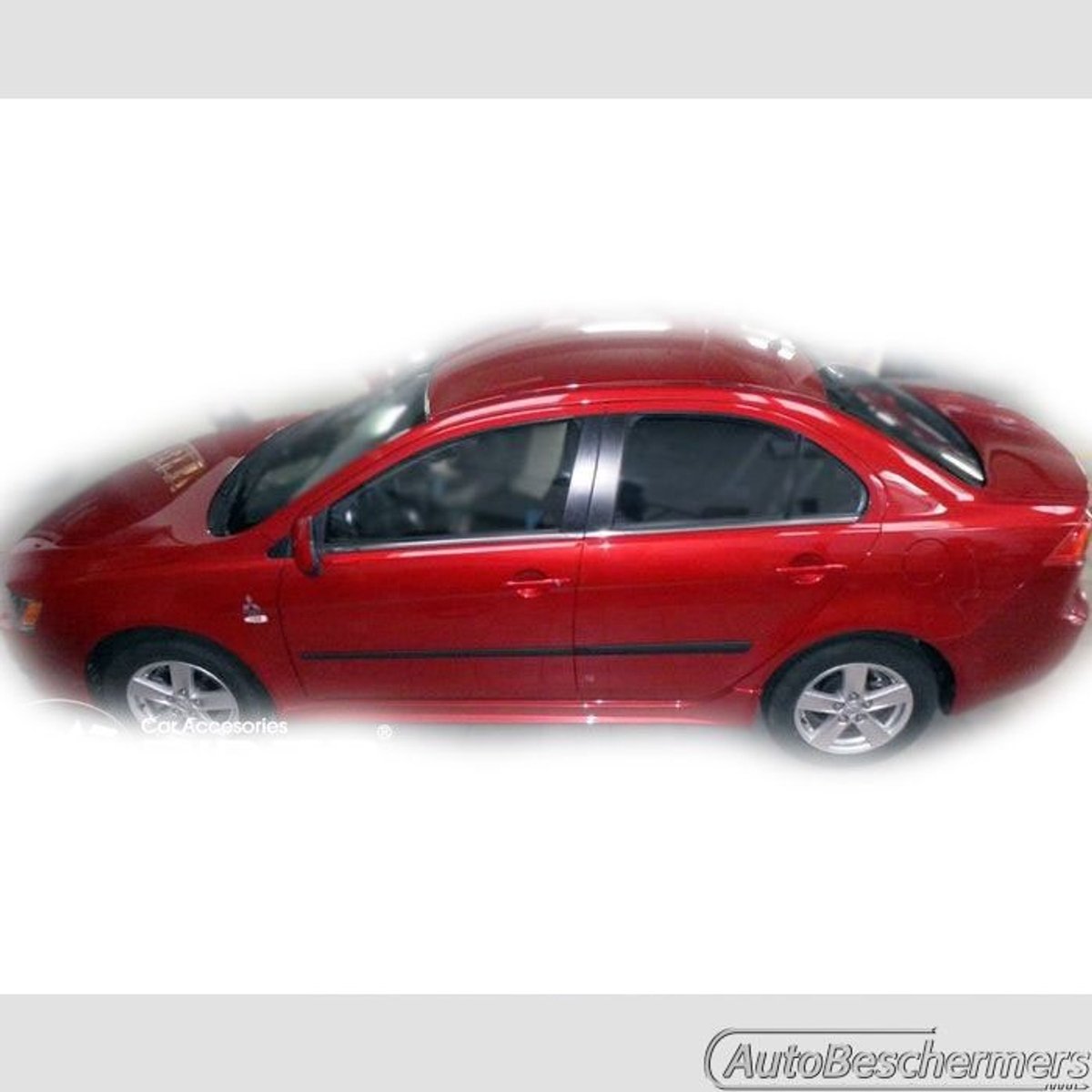Stootlijsten set zwart voor Mitsubishi Lancer Evolution 10 2007-2010. De stootstrips zijn zelfklevend. Set a 4 stuks (#1614)