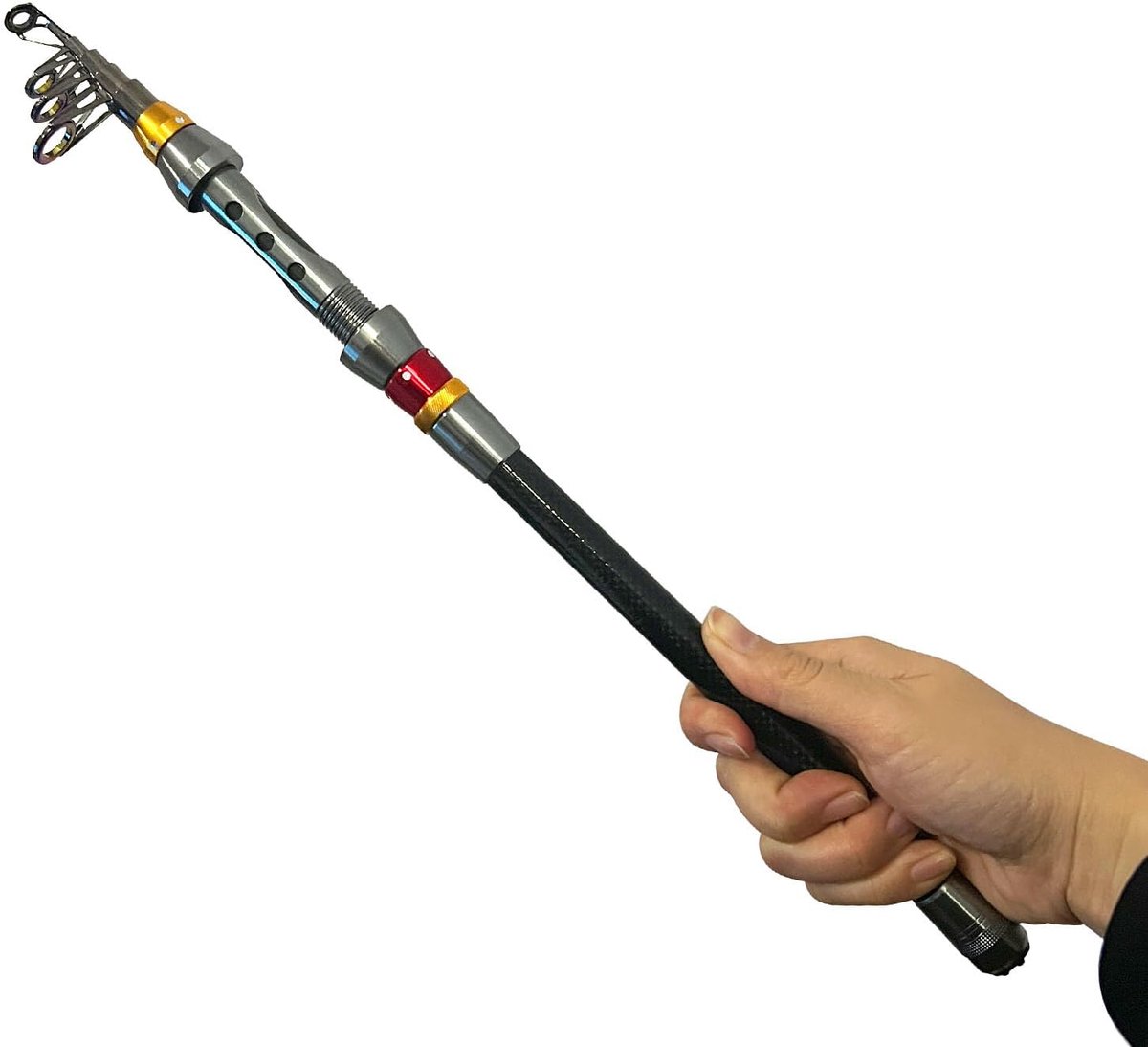 SnelShoppen - Telescopische Vissstok - Carbon Mini Hengel met Lange Bereik, Lichtgewicht en Breukbestendig, Geschikt voor Rivieren, Meren en Oceanen