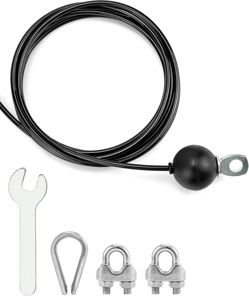SnelShoppen - 3m Verstelbare Fitness Kabel met Gravity Bal voor Thuis Gym Pulley Systeem - Ø5mm - 100kg Laadvermogen Roestvrij Staal