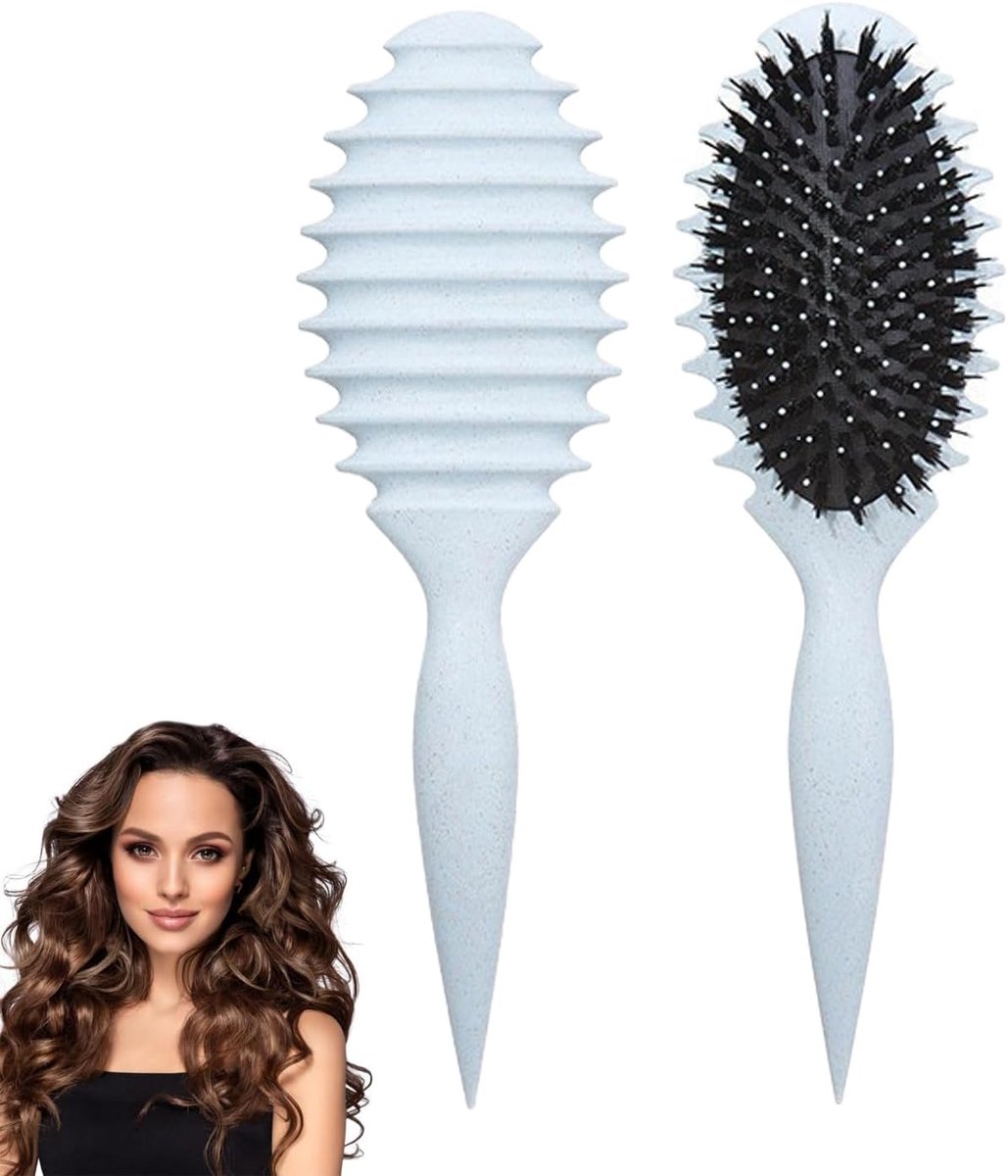 SnelShoppen - 2024 Nieuwe Bounce Curl Defining Brush, Krulborstel voor Detangling, Shaping en Definiëren van Haar, Ergonomisch, Unisex, Masseren van d